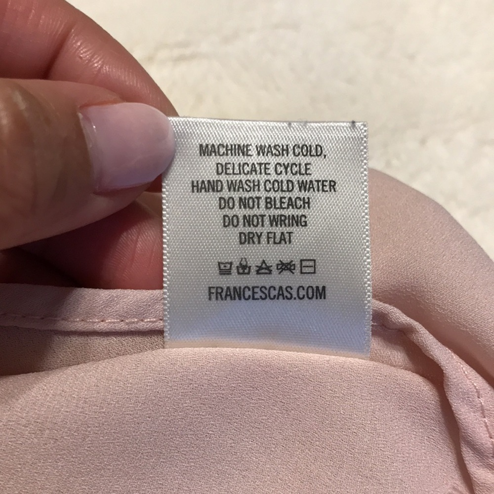 mi ami Pink Sheer Ruffled Cropped Blouse - Picture 8 of 8